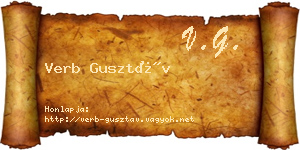 Verb Gusztáv névjegykártya