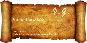 Verb Gusztáv névjegykártya